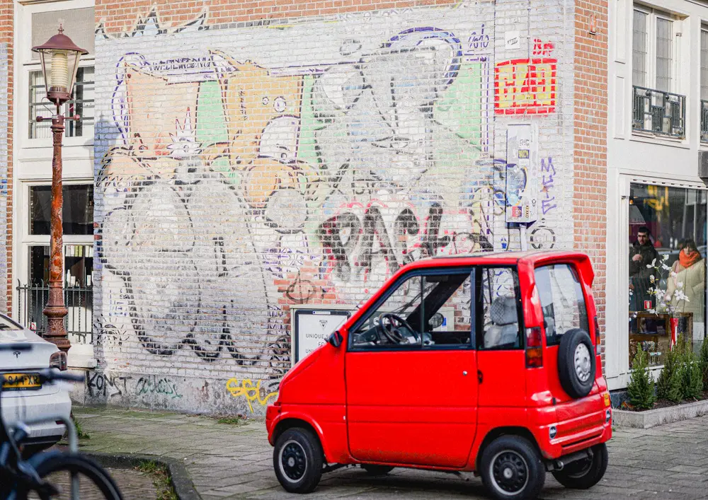 Little Red Car in Amsterdam, Netherlands boasts sustainability