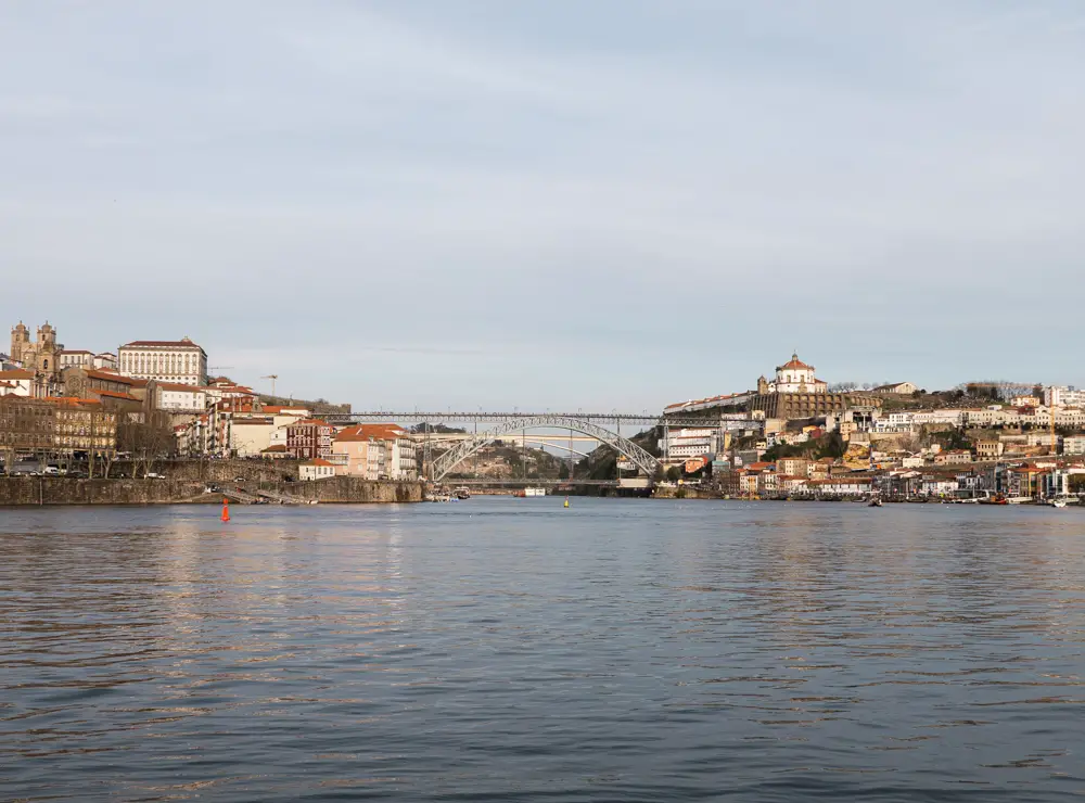 View of Porto city bridges and Douro River